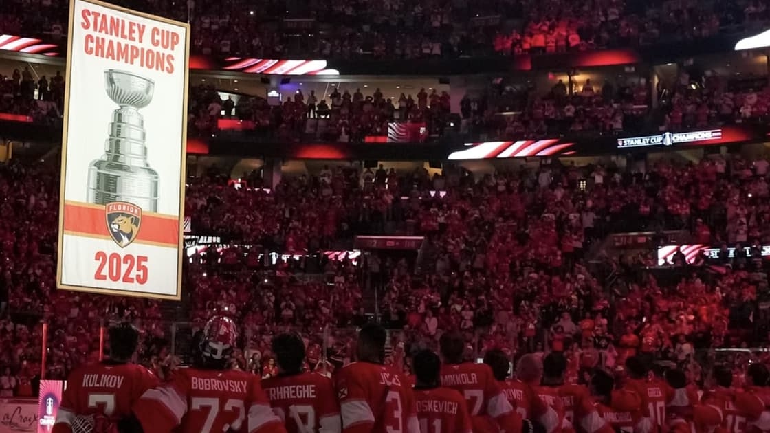 Panthers cup banner