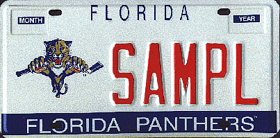 Florida panthers plate