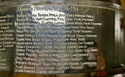 Panthers name cup