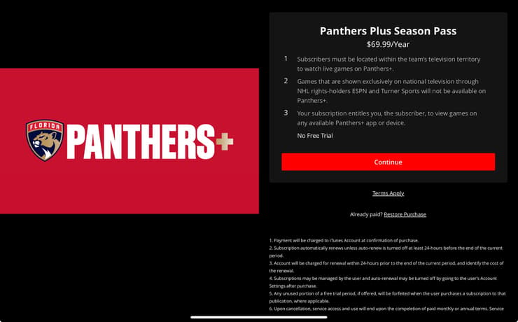 Panthers app