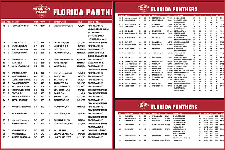 Florida panthers training camp