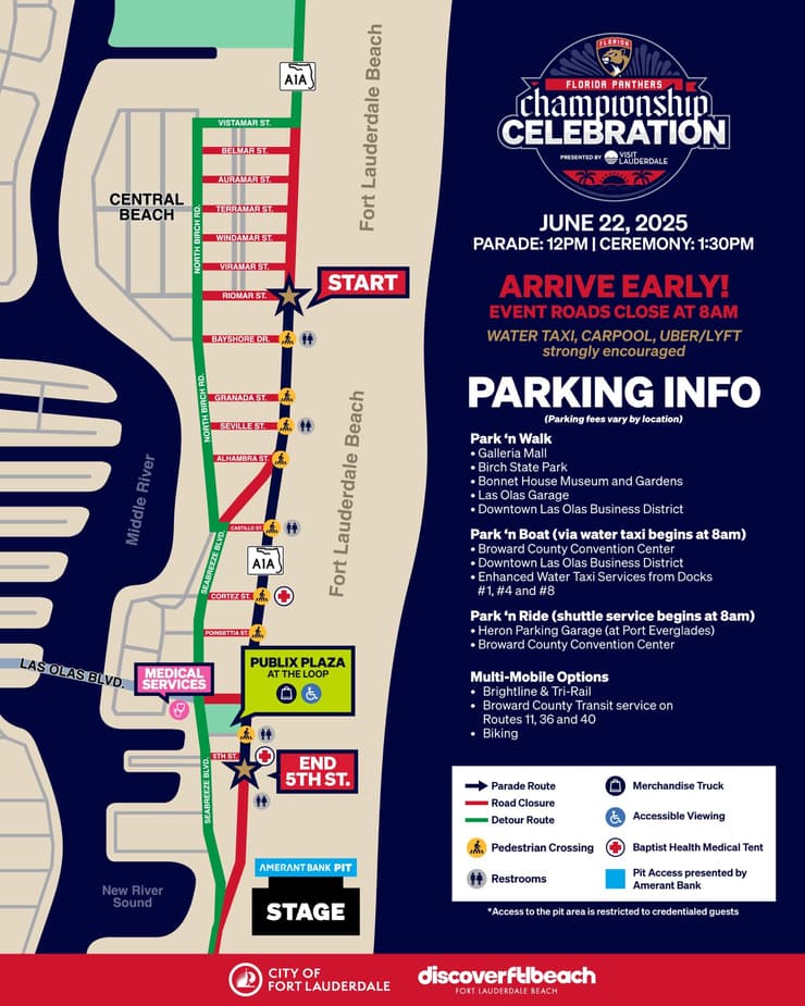 Panthers cup parade guide